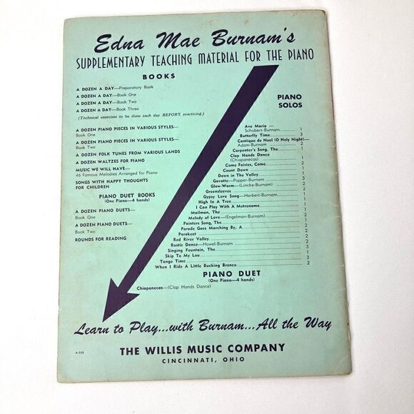 Willis Music Company Educational Edna Mae Burnam Piano Course Book 2 StepByStep - Picture 6 of 6